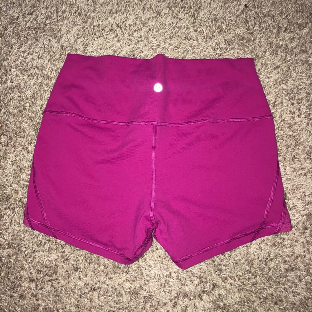 Lululemon Pink High Rise Shorts
